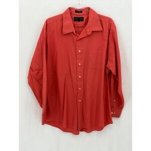 Alexander Julian Shirt Mens XL Orange Long Sleeve Classic Dress Church Office